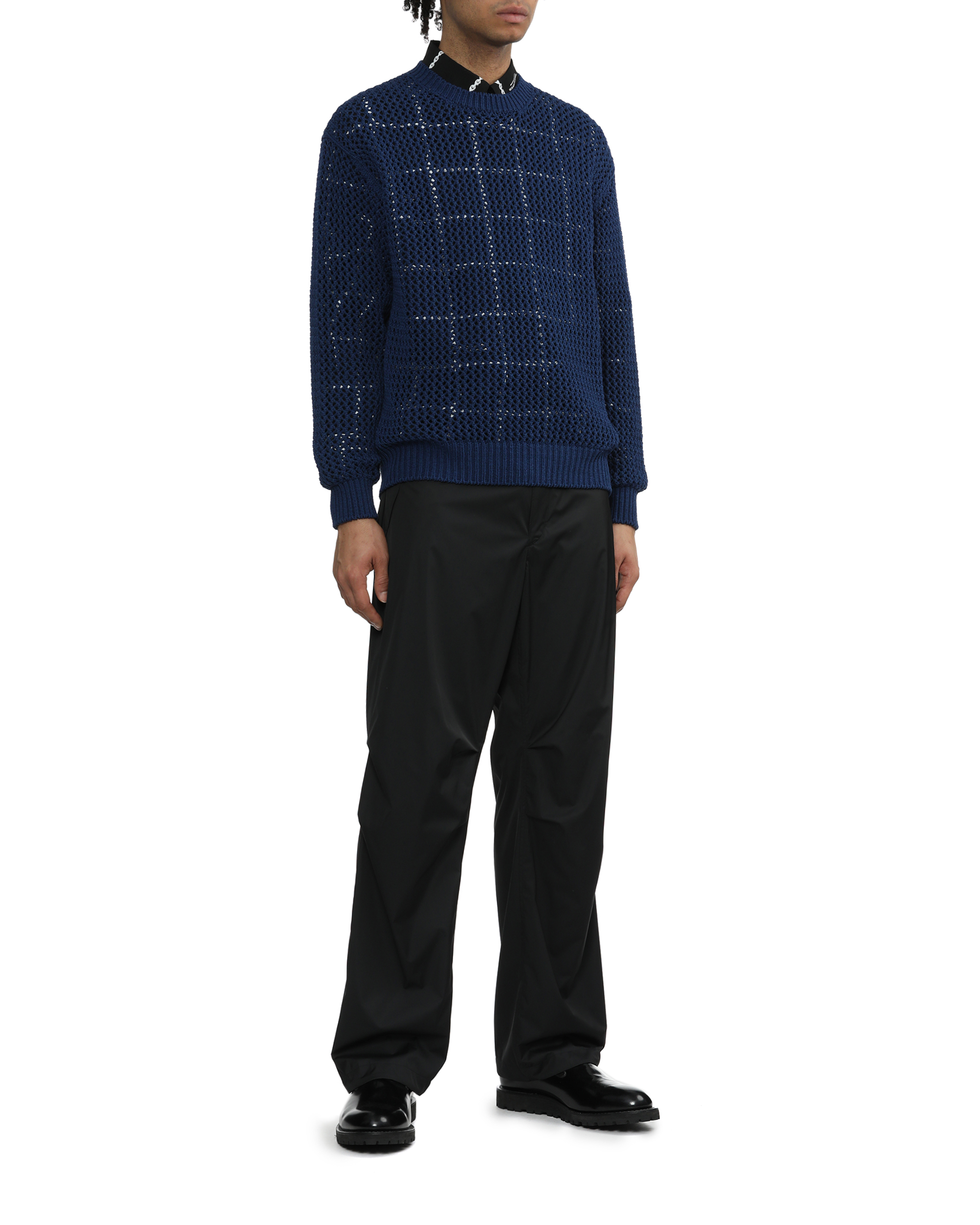 AURALEE Cotton lily-yarn mesh knit top | ITeSHOP