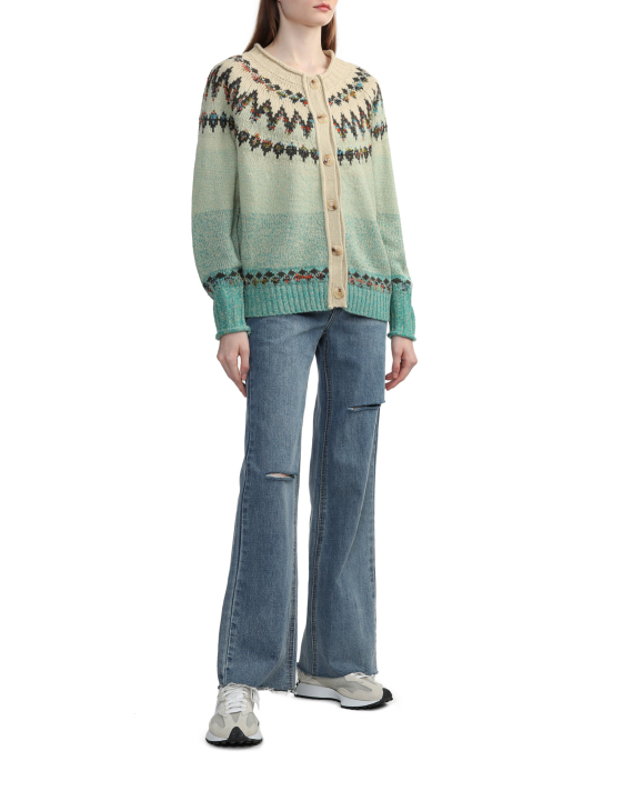 AS KNOW AS Jacquard-knit cardigan