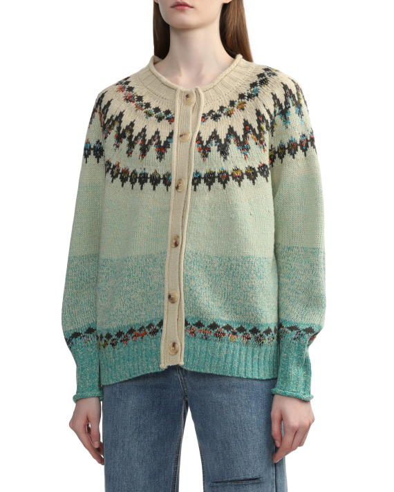 AS KNOW AS Jacquard-knit cardigan