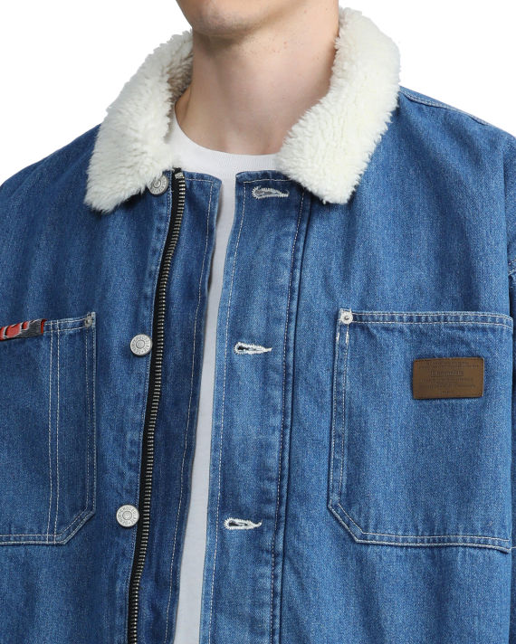 Fleece lined denim jacket image number 4