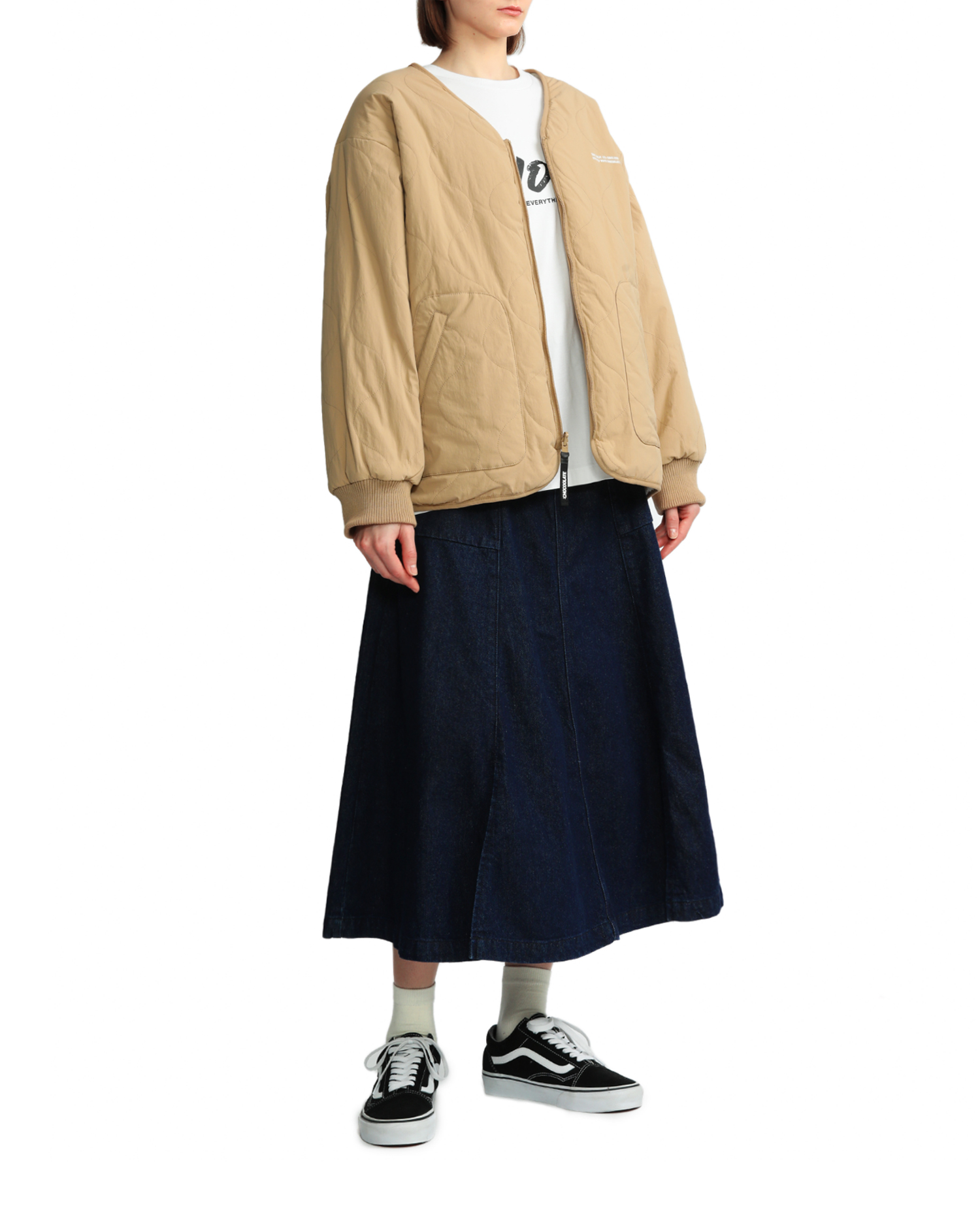 collarless fleece jacket