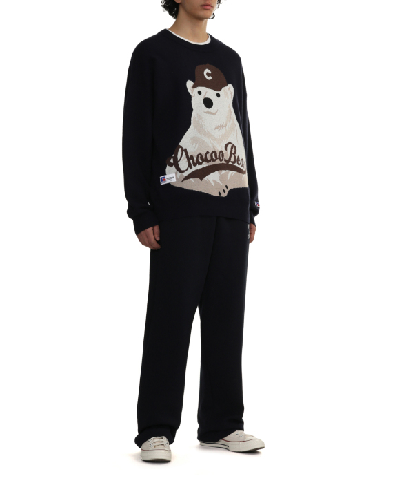 :CHOCOOLATE X Russell Athletic Chocoo bear knit jumper