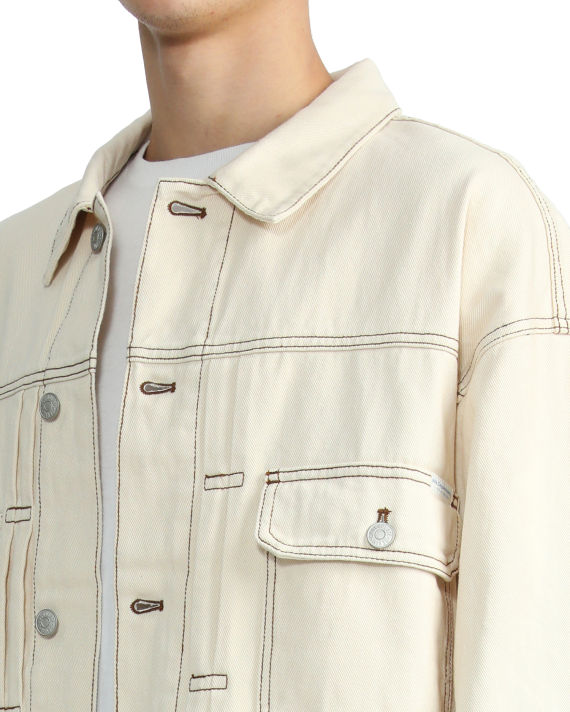 Drop shoulder denim jacket image number 4