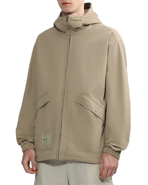 Nylon hooded zip jacket image number 2
