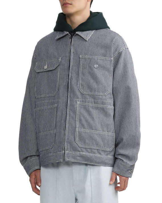 Striped workwear jacket image number 2