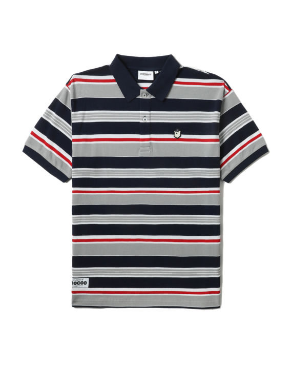 Pique stripe polo image number 0