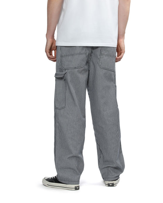 Relaxed stripe worker pants image number 3