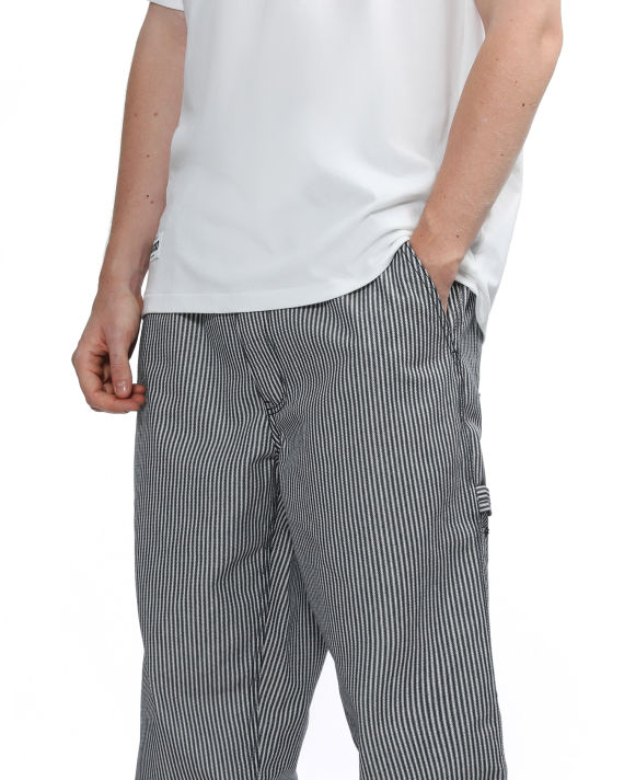 Relaxed stripe worker pants image number 4