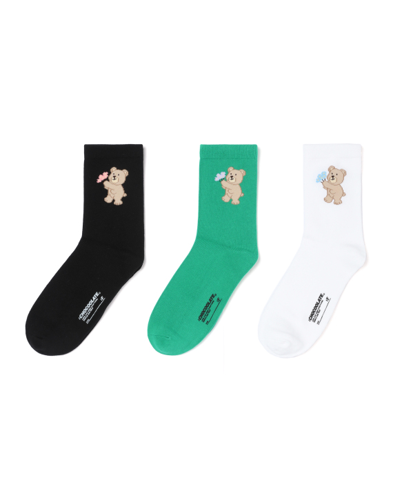 :CHOCOOLATE Bear socks - 3 pack