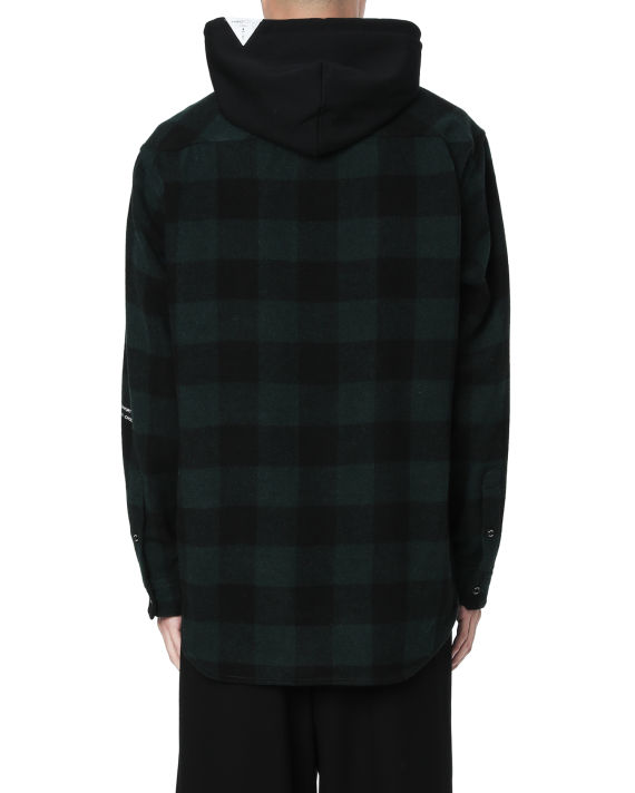 Check hooded shirt image number 3