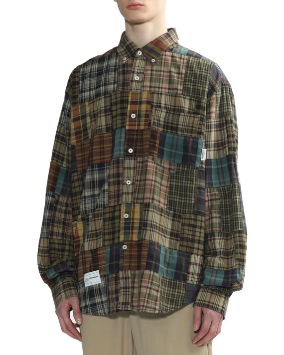 Relaxed patchwork shirt image number 2
