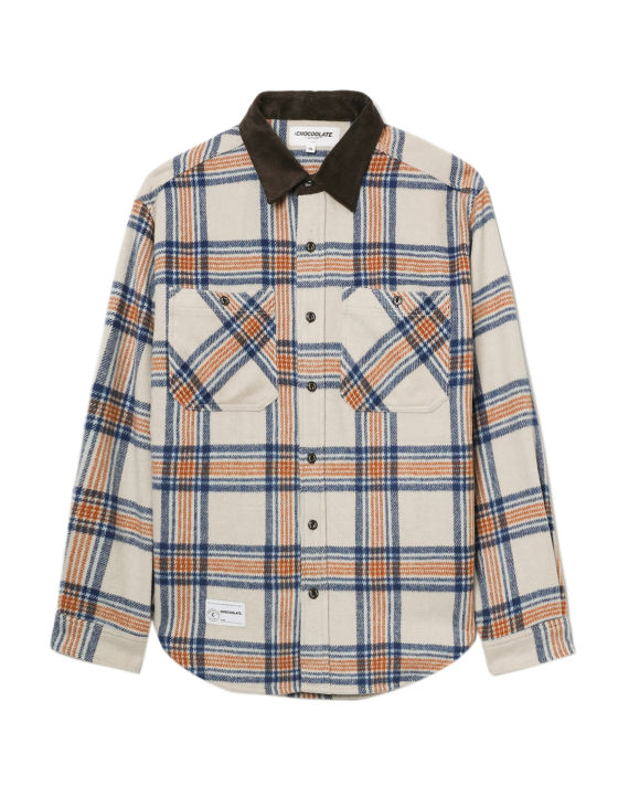 Panelled check shirt image number 0