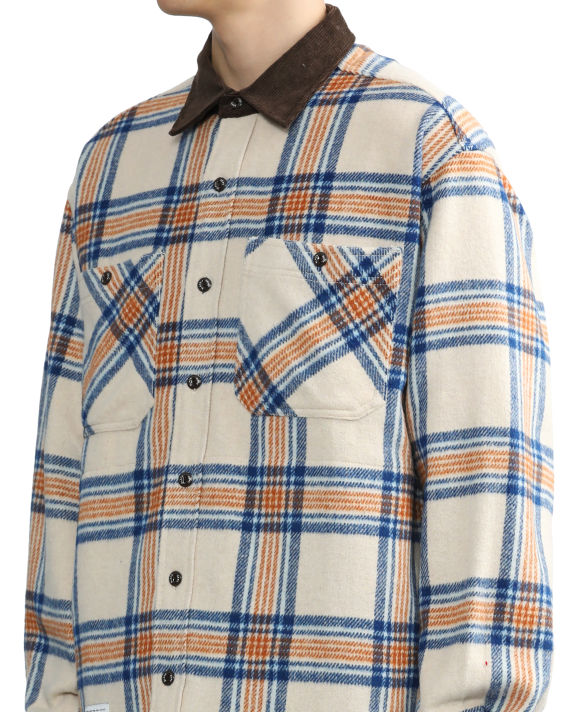 Panelled check shirt image number 4