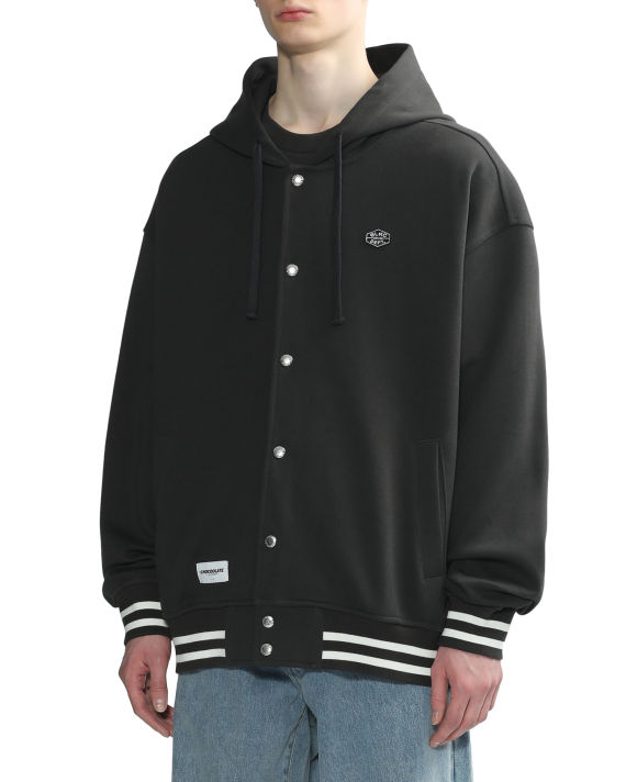Button up baseball hoodie image number 2