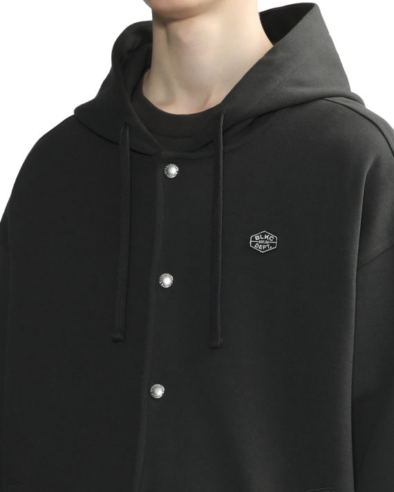 Button up baseball hoodie image number 4