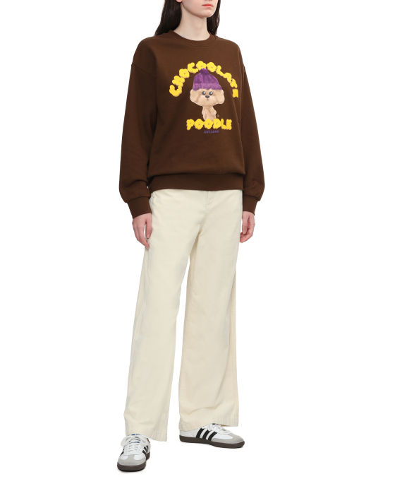 :CHOCOOLATE Logo poodle sweatshirt