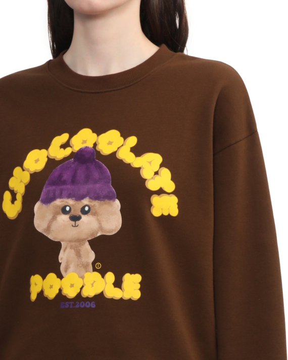 :CHOCOOLATE Logo poodle sweatshirt