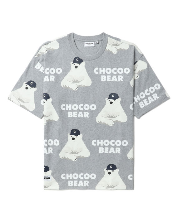 Relaxed bear patterned tee image number 0