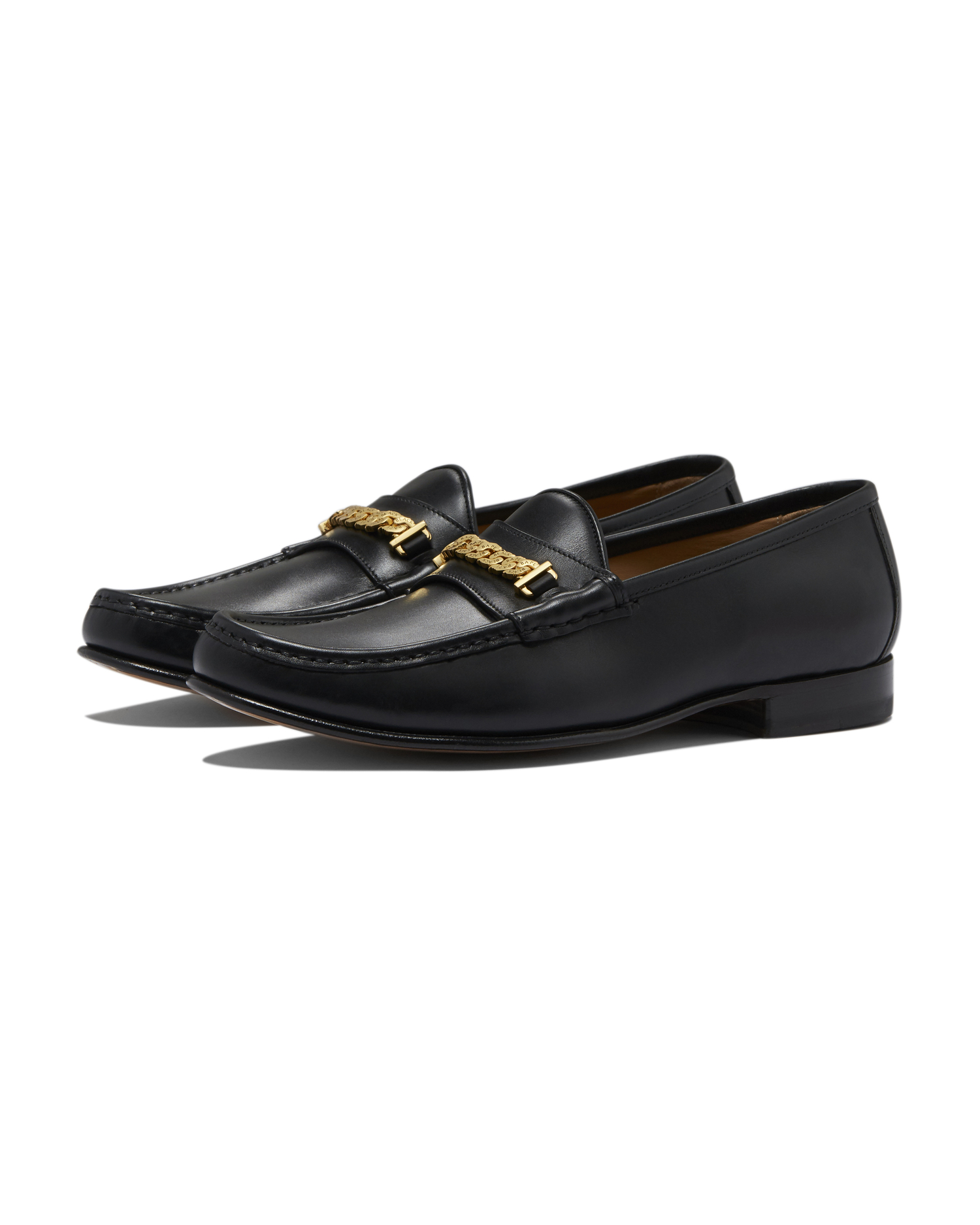 Shop Gold chained loafers Online | BAPE