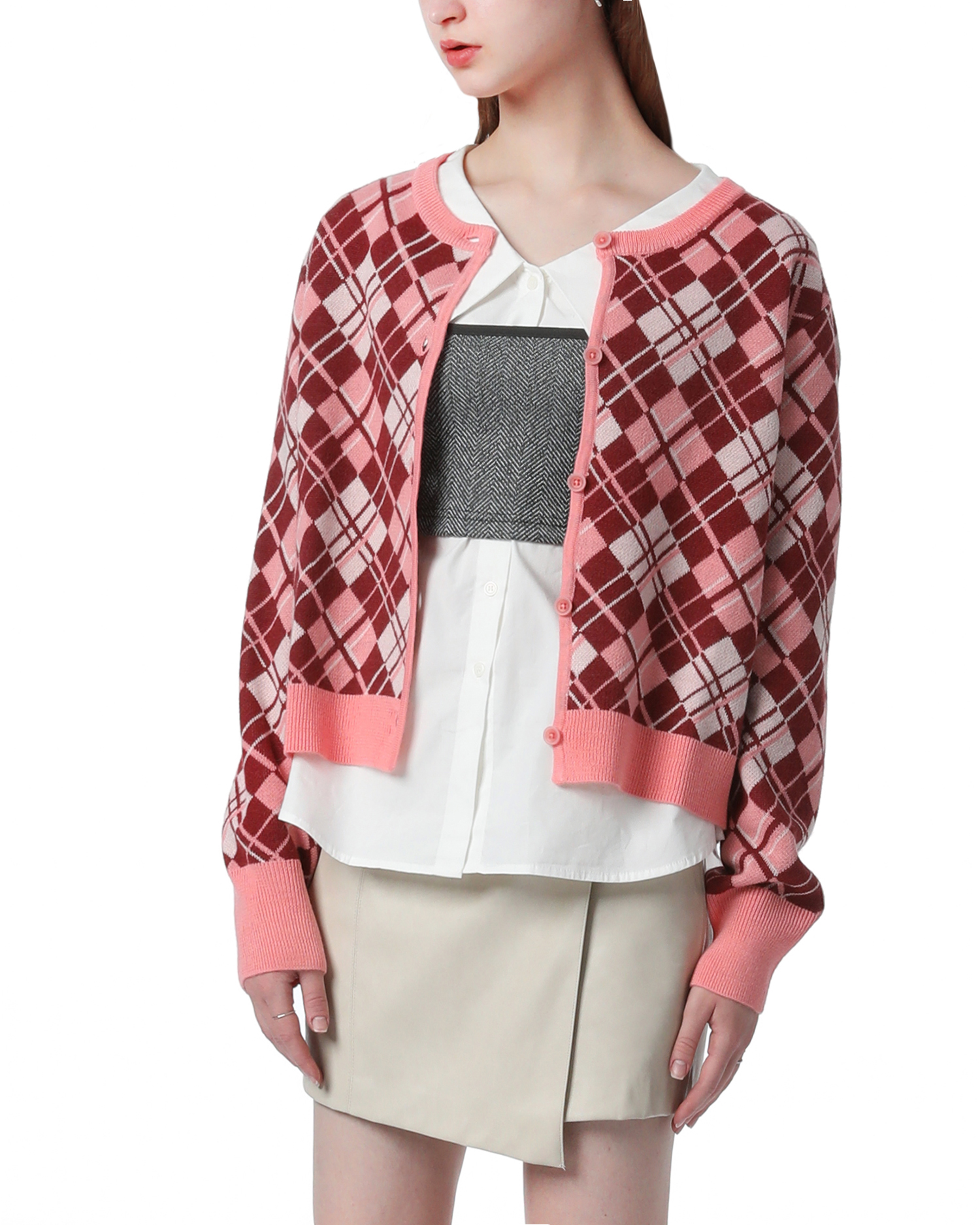 floral cropped cardigan