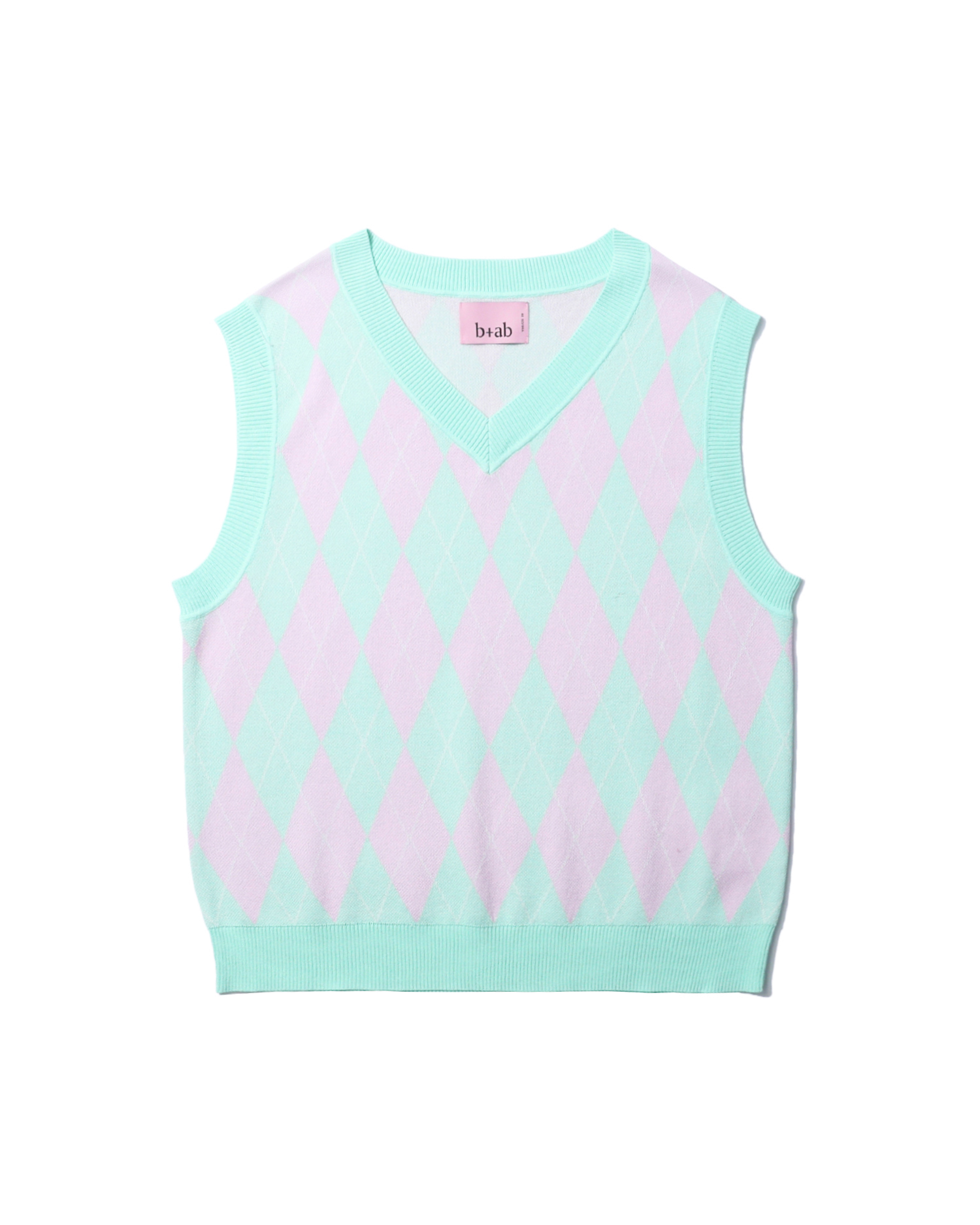 b+ab Argyle knit vest | ITeSHOP