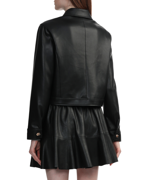 b+ab Cropped faux-leather jacket