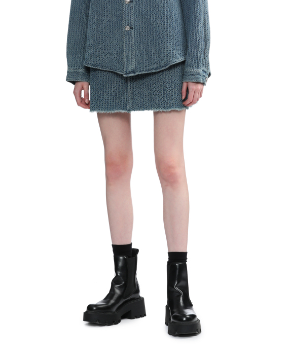 b+ab Textured mini skirt