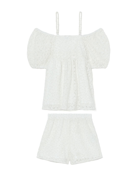b+ab Textured top and shorts set | ITeSHOP
