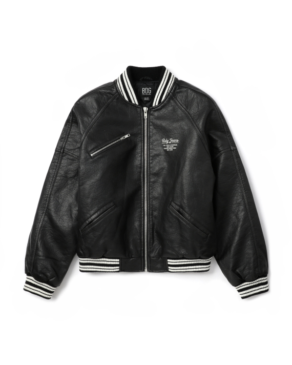 BDG Urban Outfitters Faux leather varsity jacket