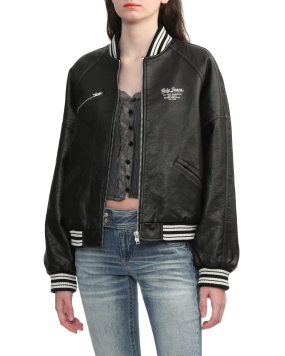 BDG Urban Outfitters Faux leather varsity jacket