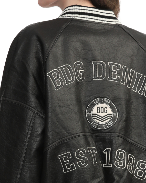 BDG Urban Outfitters Faux leather varsity jacket