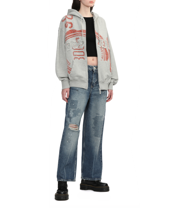 BDG Urban Outfitters Applique zip-through hoodie