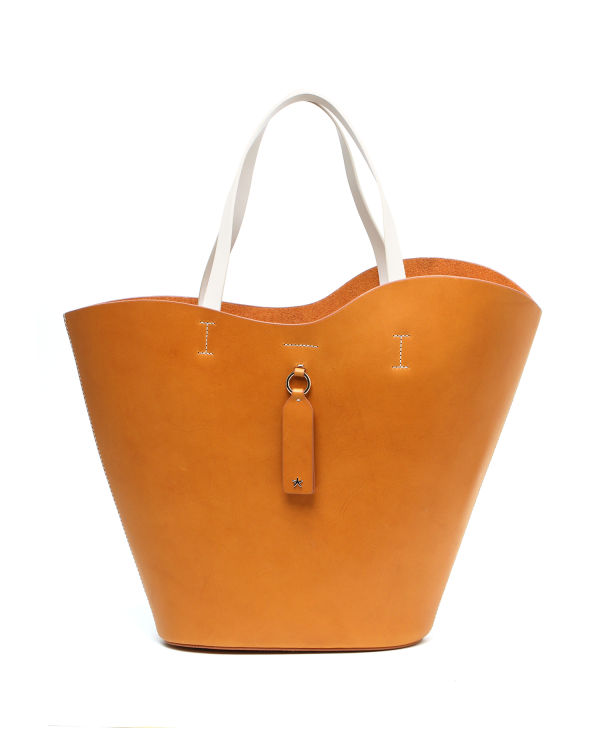 Leather tote bag