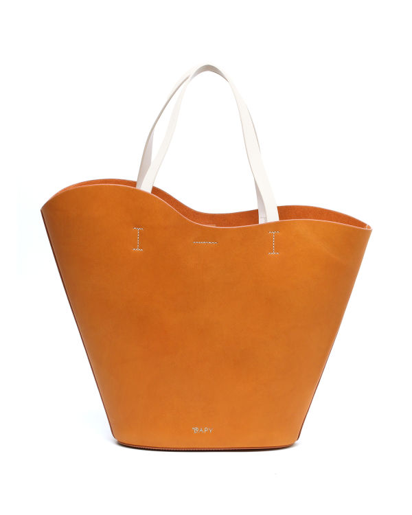 Leather tote bag