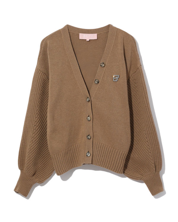 Strass logo embellished cardigan