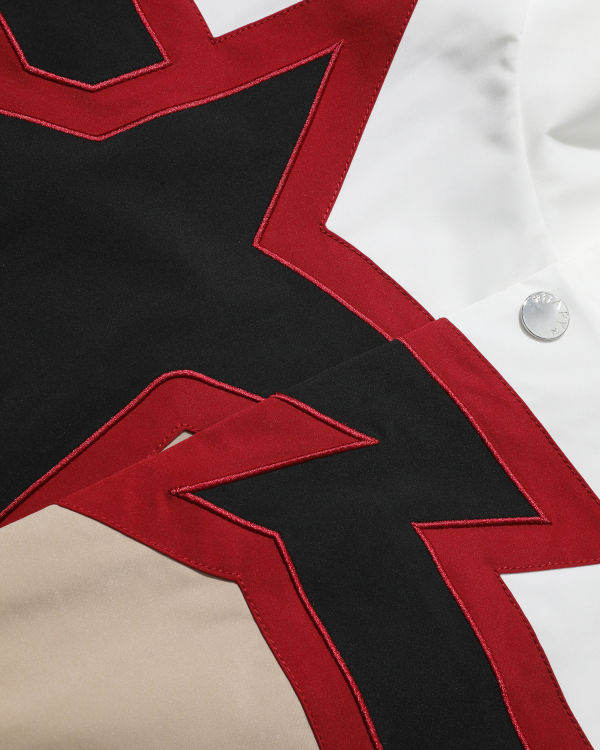 Star panelled overcoat