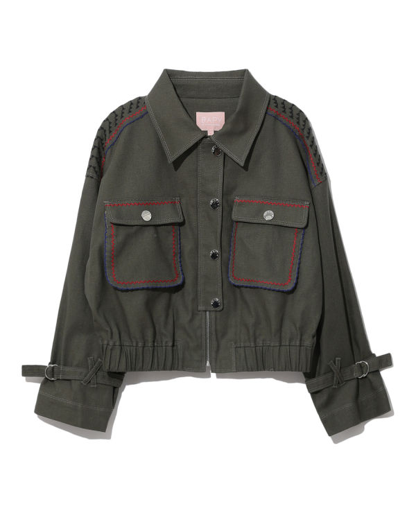 Patch pocket blouson jacket