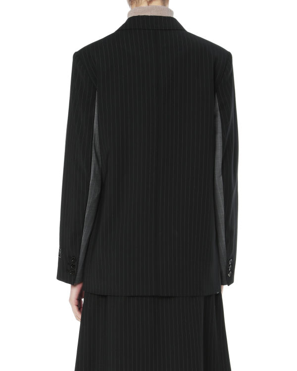 Striped panelled blazer