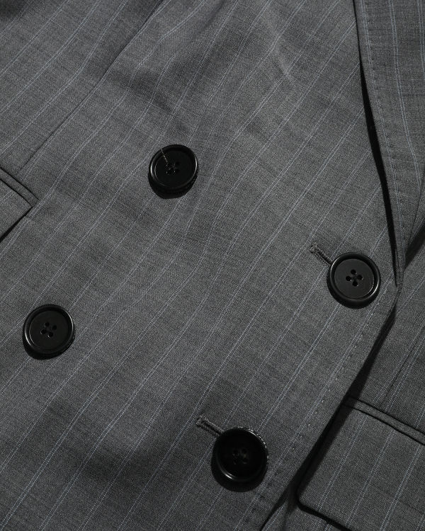 Striped panelled blazer