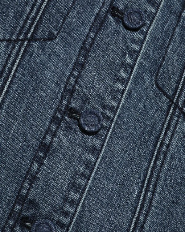 Faux fur denim jacket