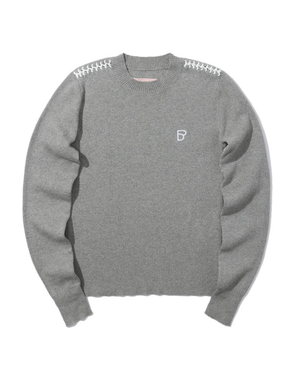 Contrast stitch sweater