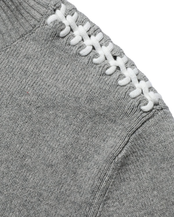 Contrast stitch sweater