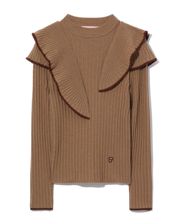 Ruffles ribbed top