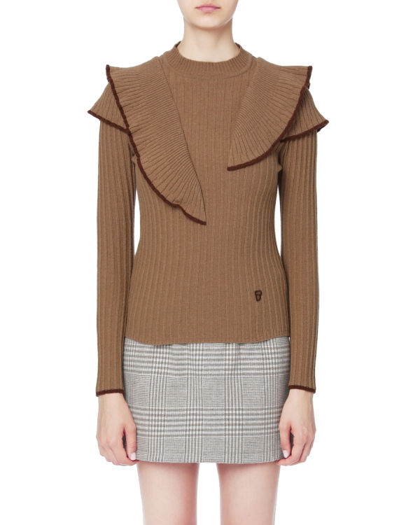 Ruffles ribbed top