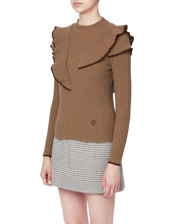Ruffles ribbed top
