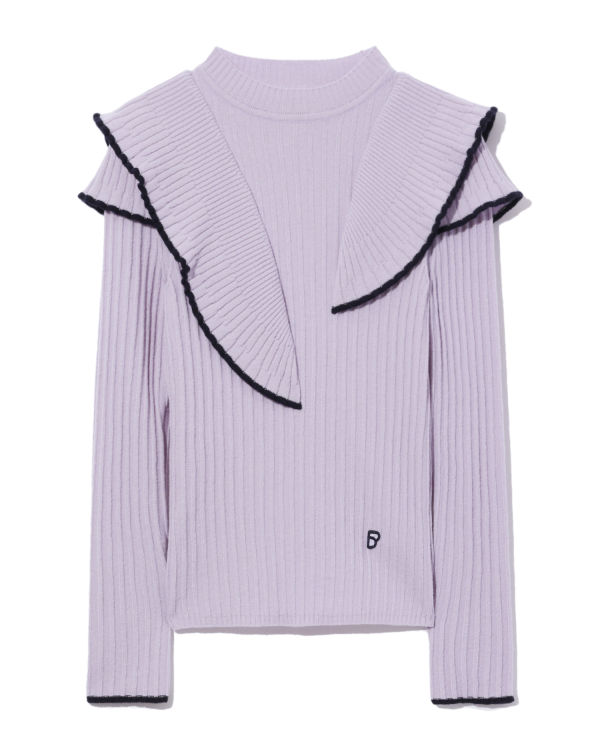 Ruffles ribbed top