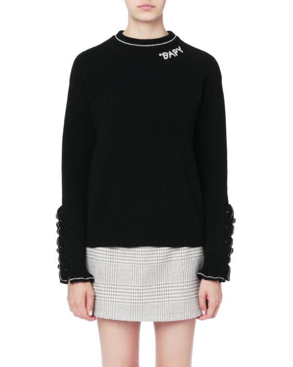 Contrast stitch sweater