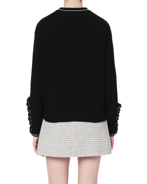 Contrast stitch sweater