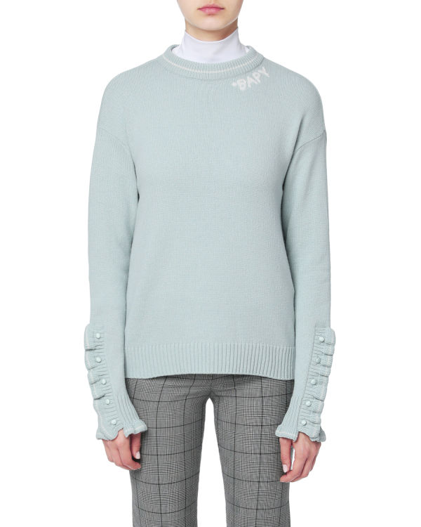 Contrast stitch sweater