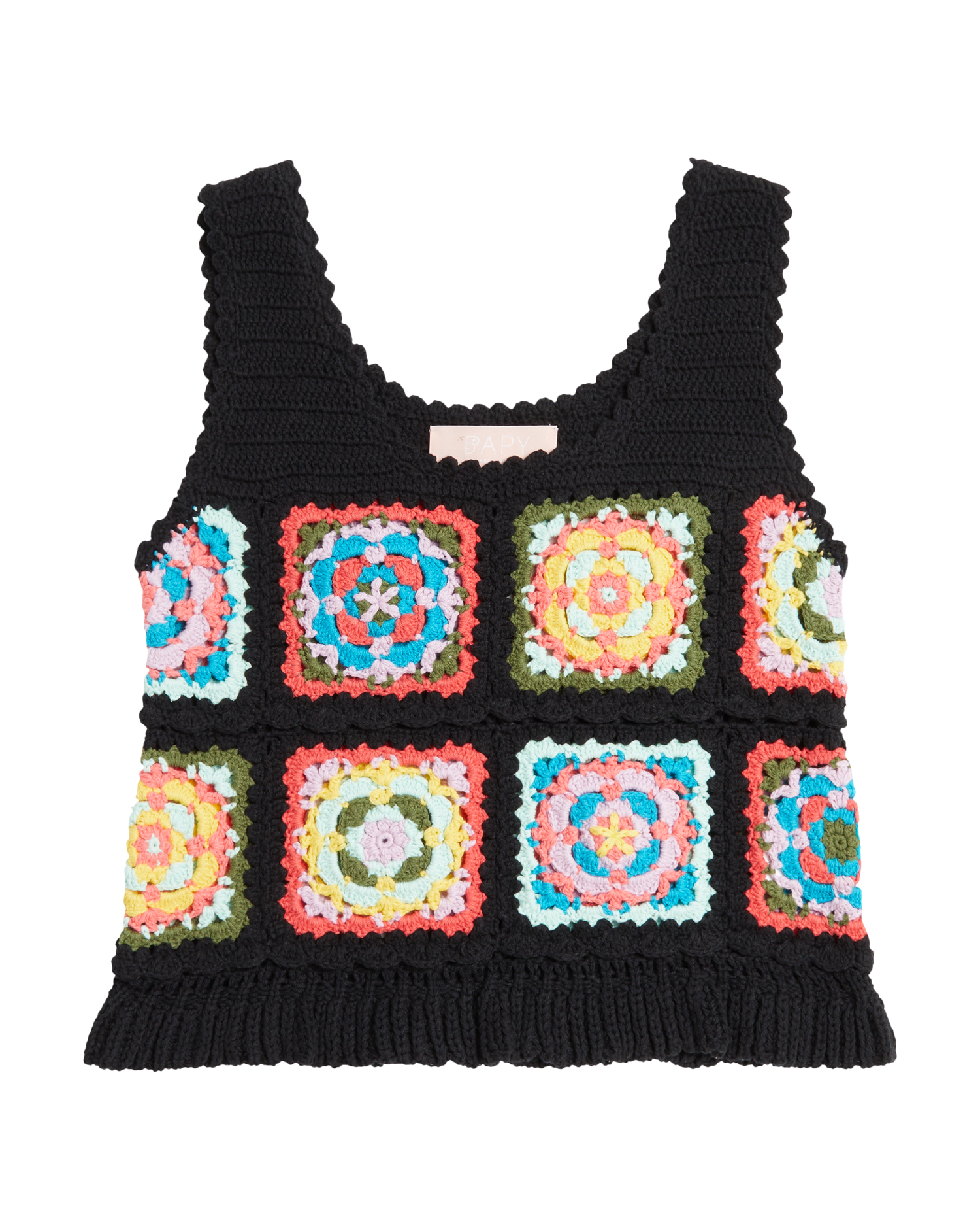Floral knit vest